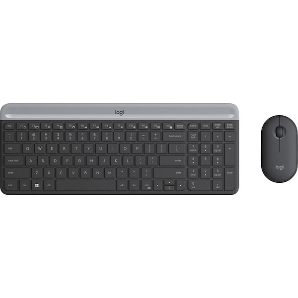 Logitech Keyboard and Mouse, Wireless, Slim, MK470, Black LOG920009437 - main